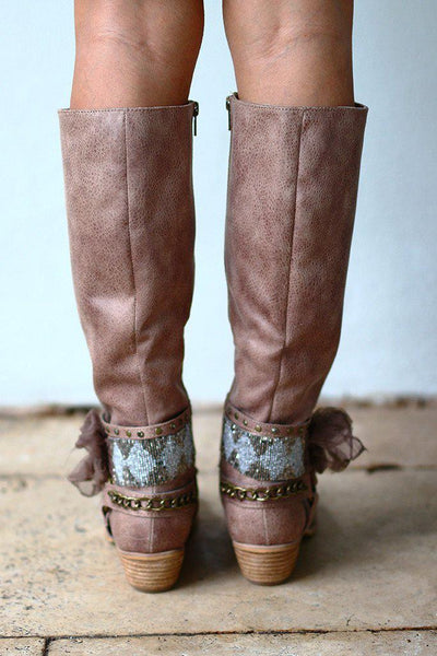 High Status Taupe Boots