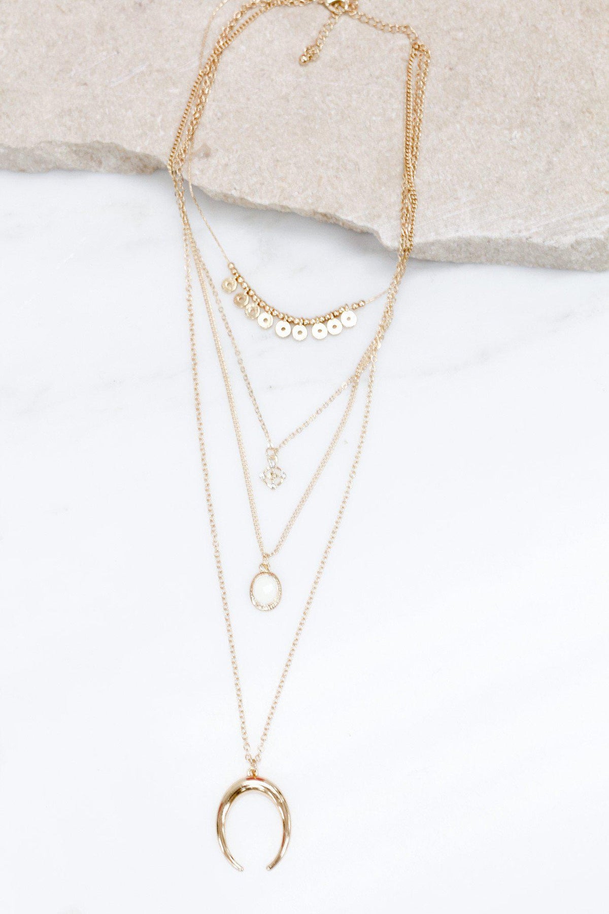 Four Layered Gold Choker Necklace – Saved by the Dress