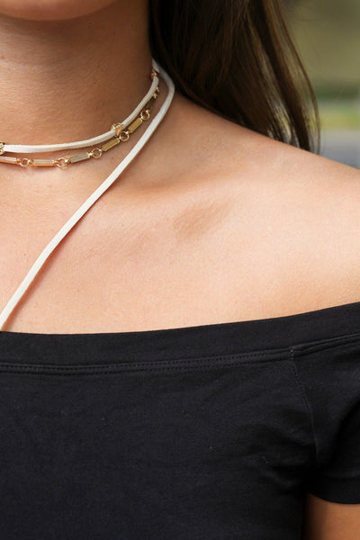 ivory layered necklace