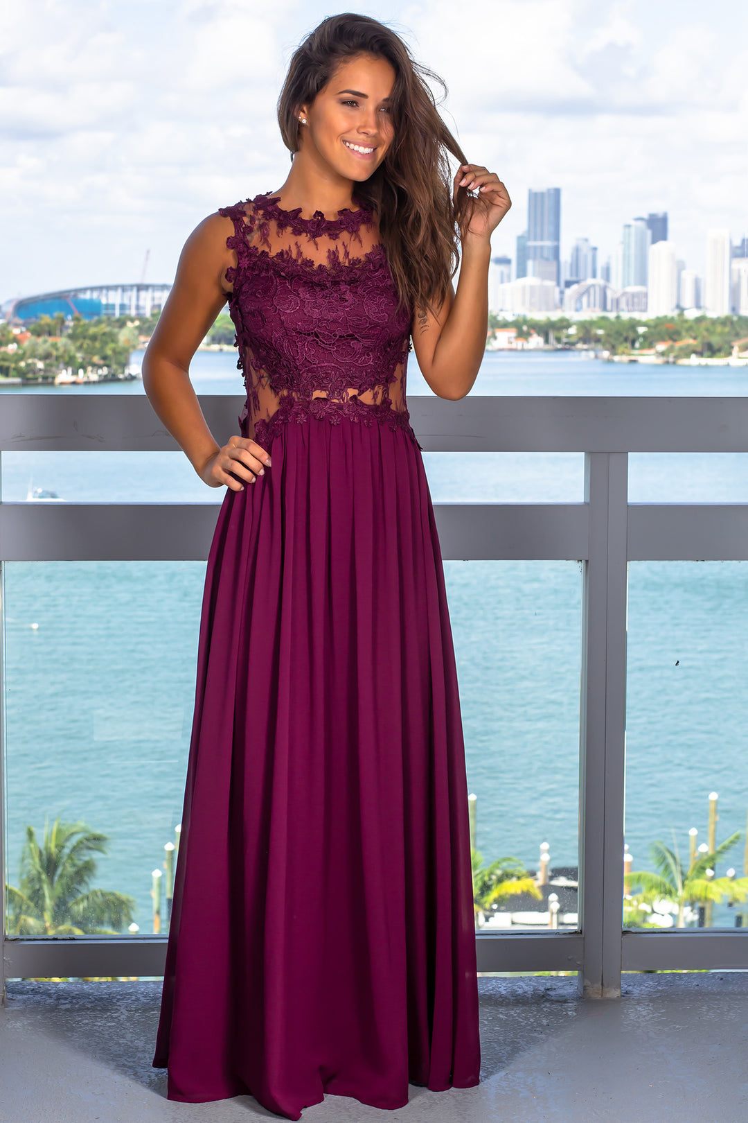 Plum Lace Top Maxi Dress | Maxi Dresses Saved by the Dress Plum Lace Top Maxi Dress | Maxi Dresses Saved by the Dress