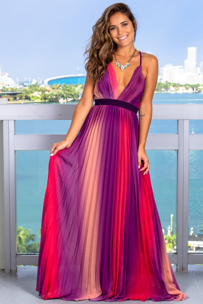 Purple Ombre Maxi Dress | Maxi Dresses – Saved by the Dress