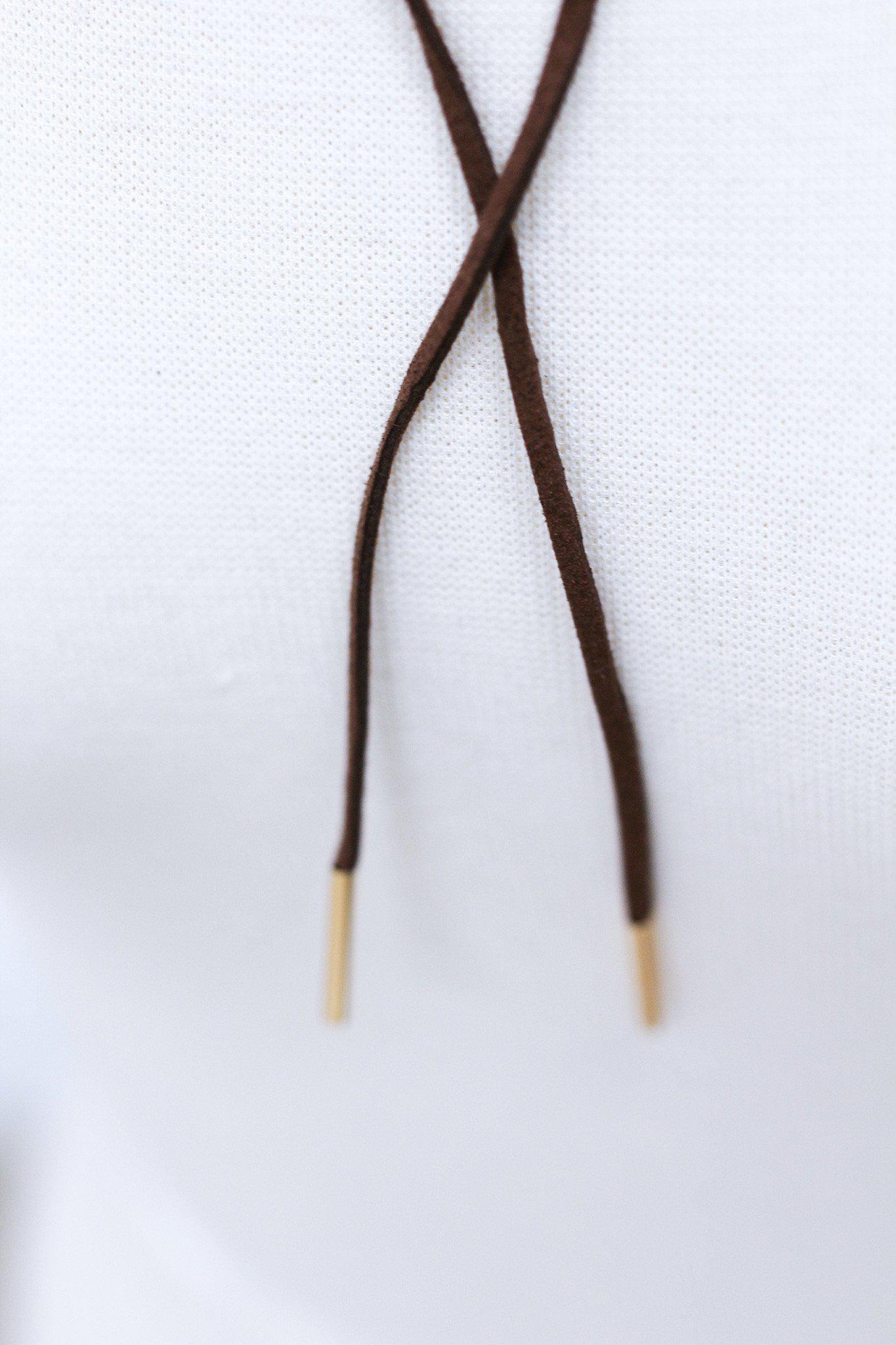 Brown Suede Wrap Choker