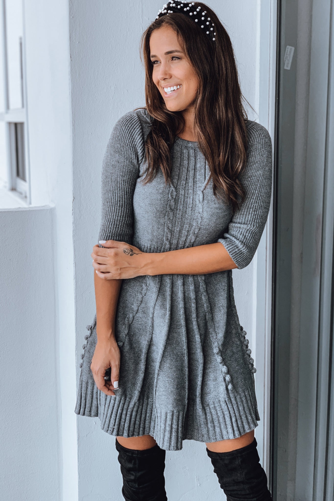 Heather Gray Sweater Dress