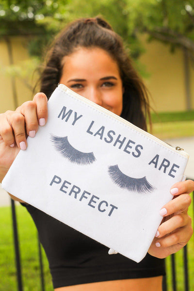 "My Eyelashes Are Perfect" Make Up Bag