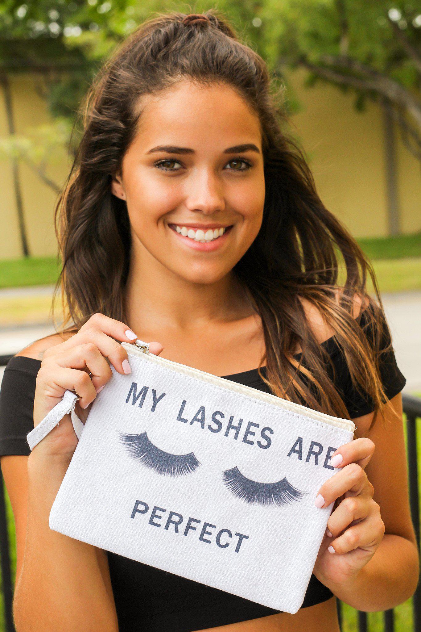 "My Eyelashes Are Perfect" Make Up Bag