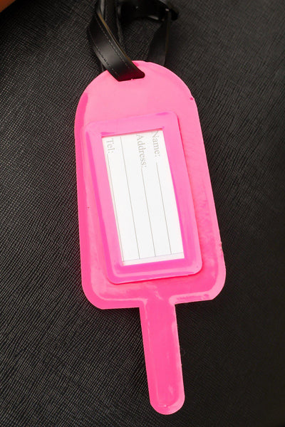 Pink Ice Cream Bar Luggage Tag
