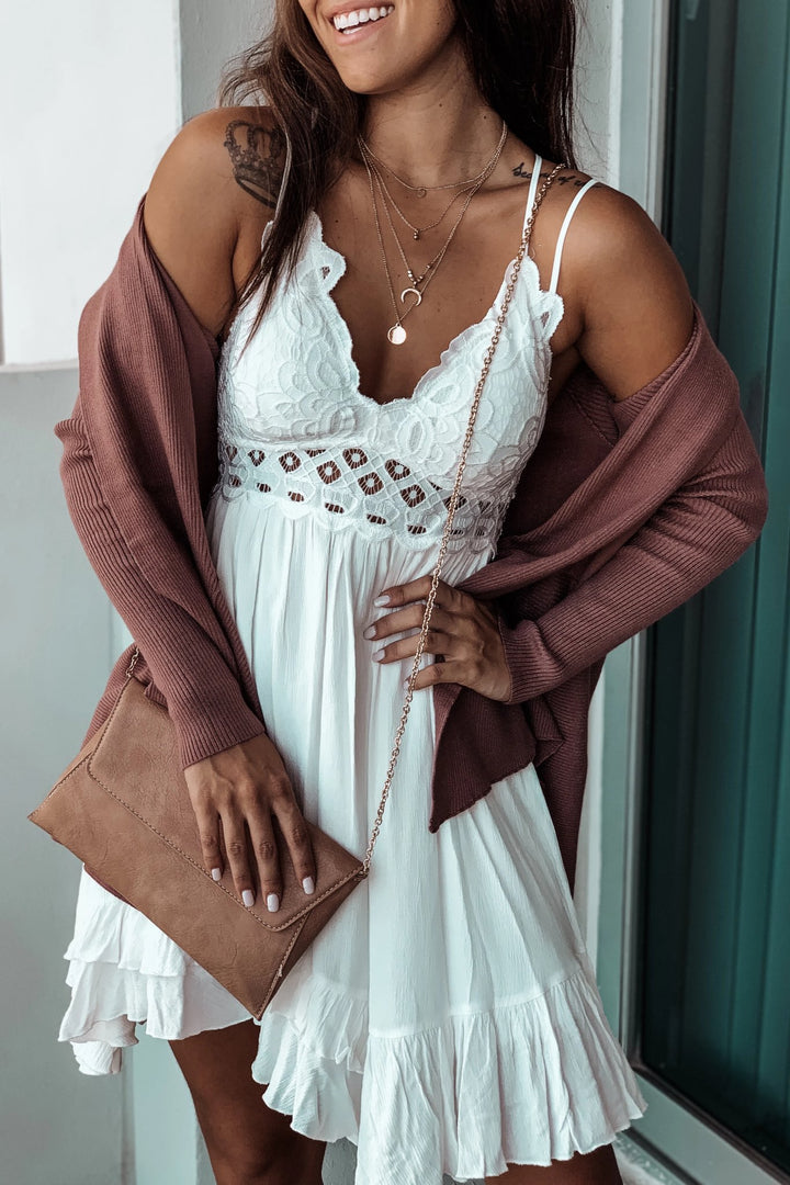 Ivory Lace Top Short Dress | Short Dresses Saved by the Dress Ivory Lace Top Short Dress | Short Dresses Saved by the Dress