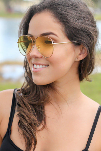 yellow aviators