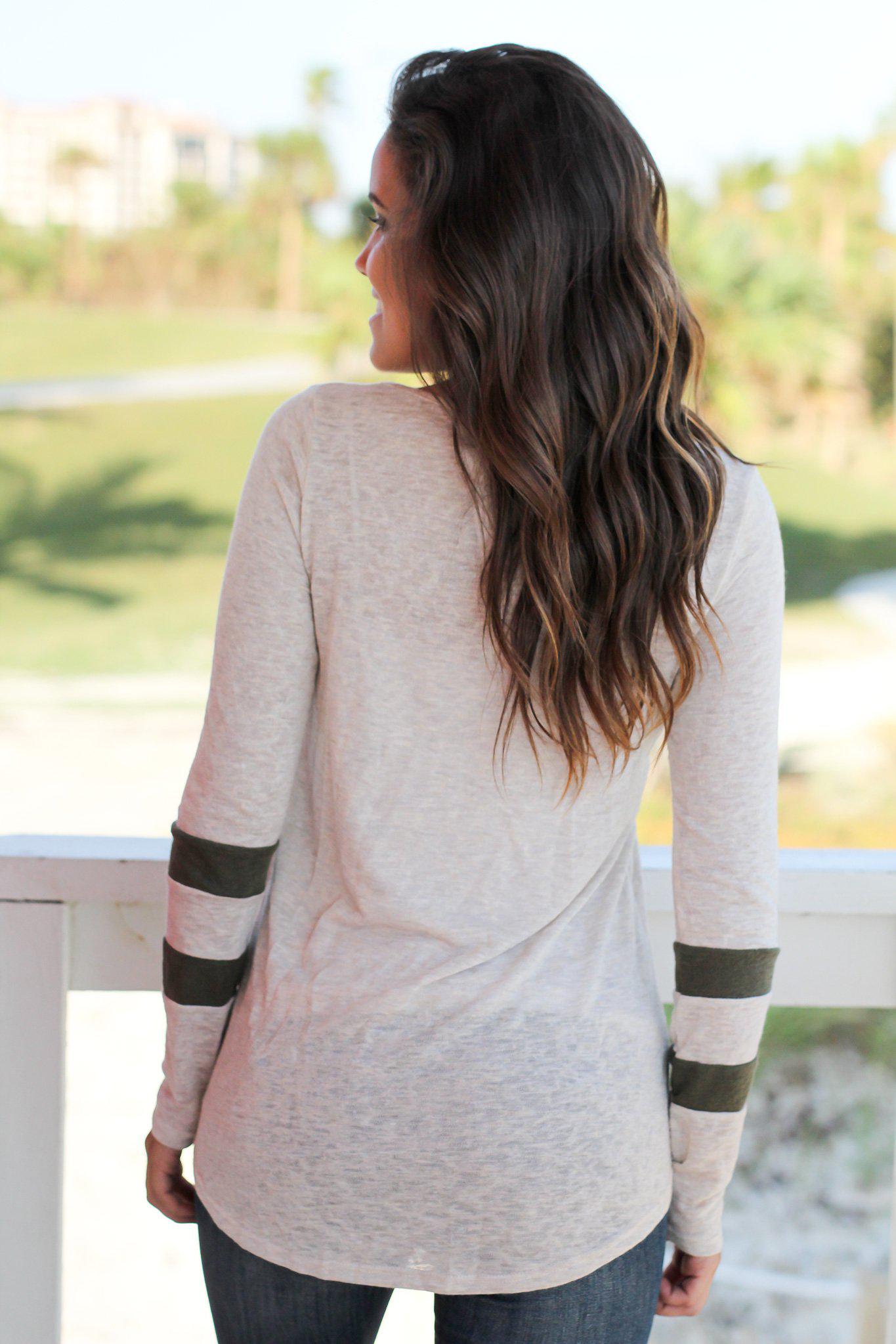 Ivory And Olive Top