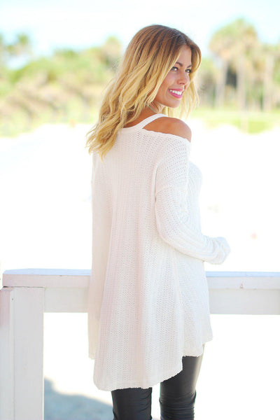 ivory loose fit sweater
