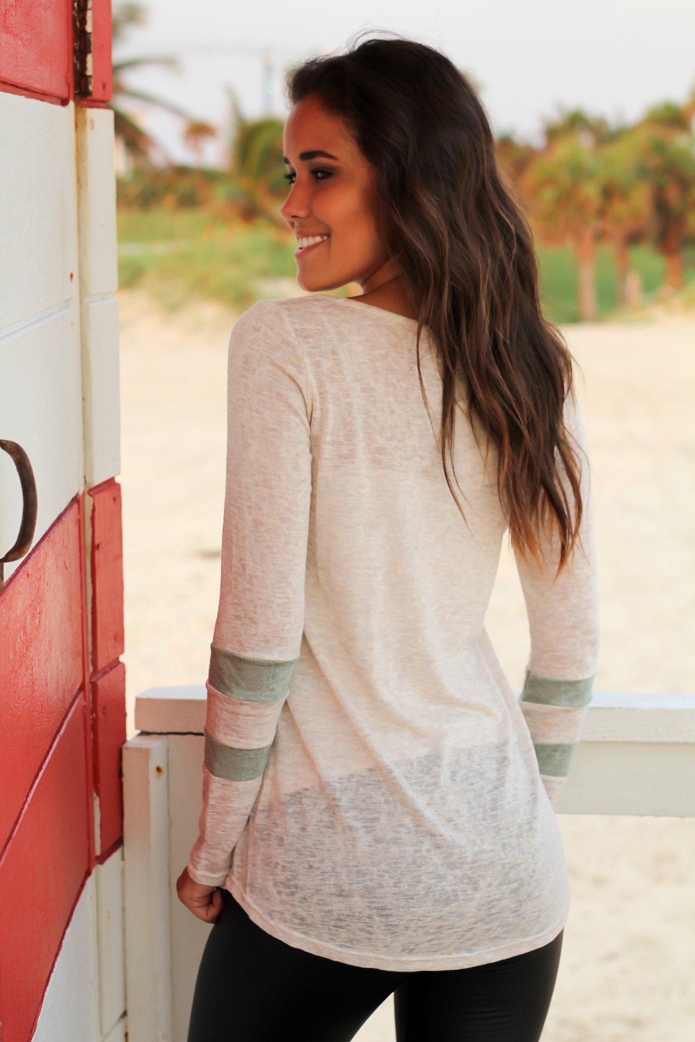 Ivory and Sage Top