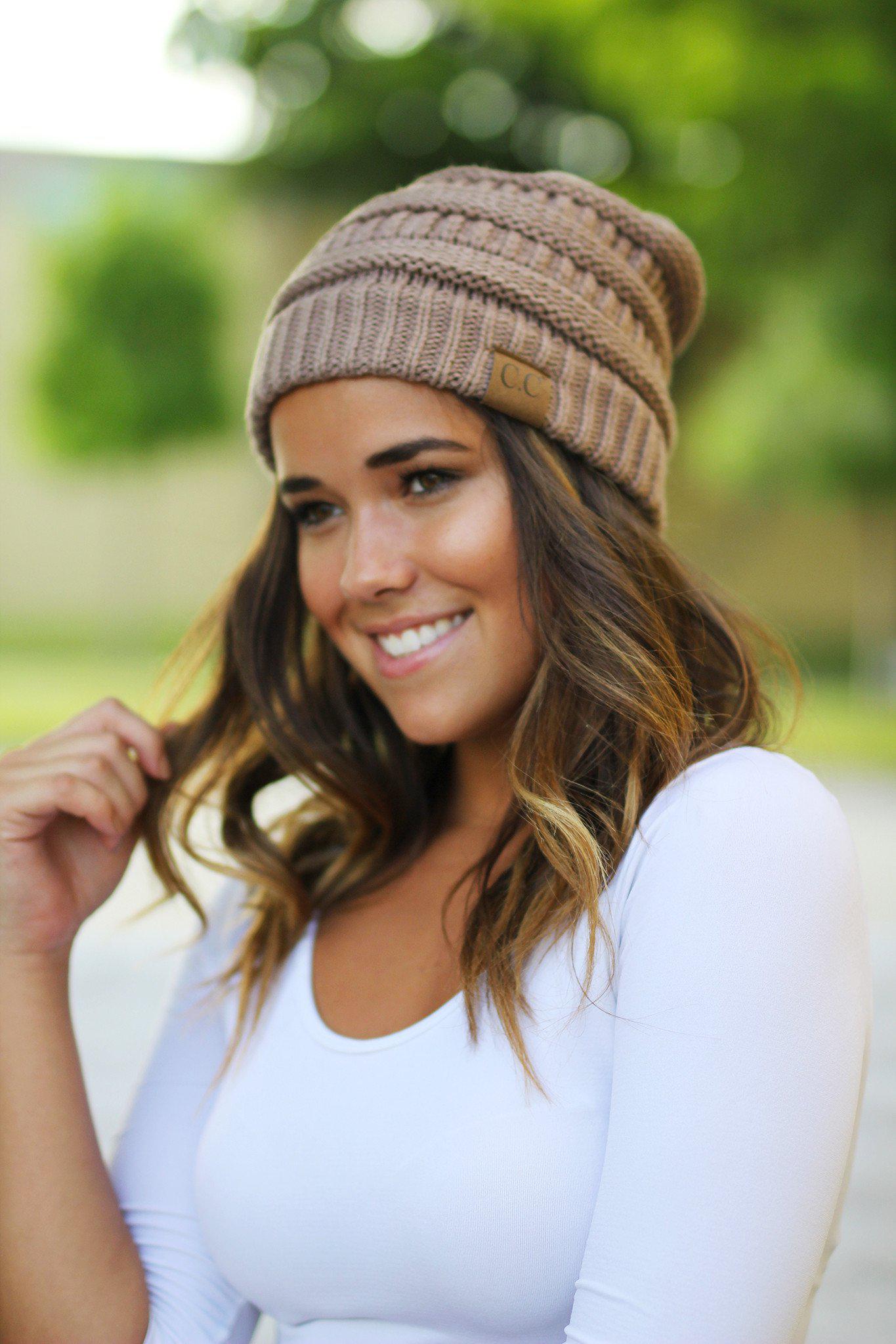Knit Taupe Beanie