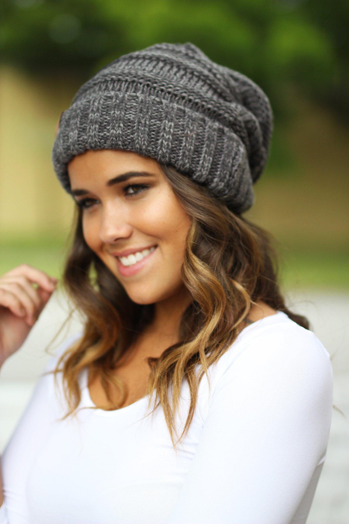 charcoal cute beanie