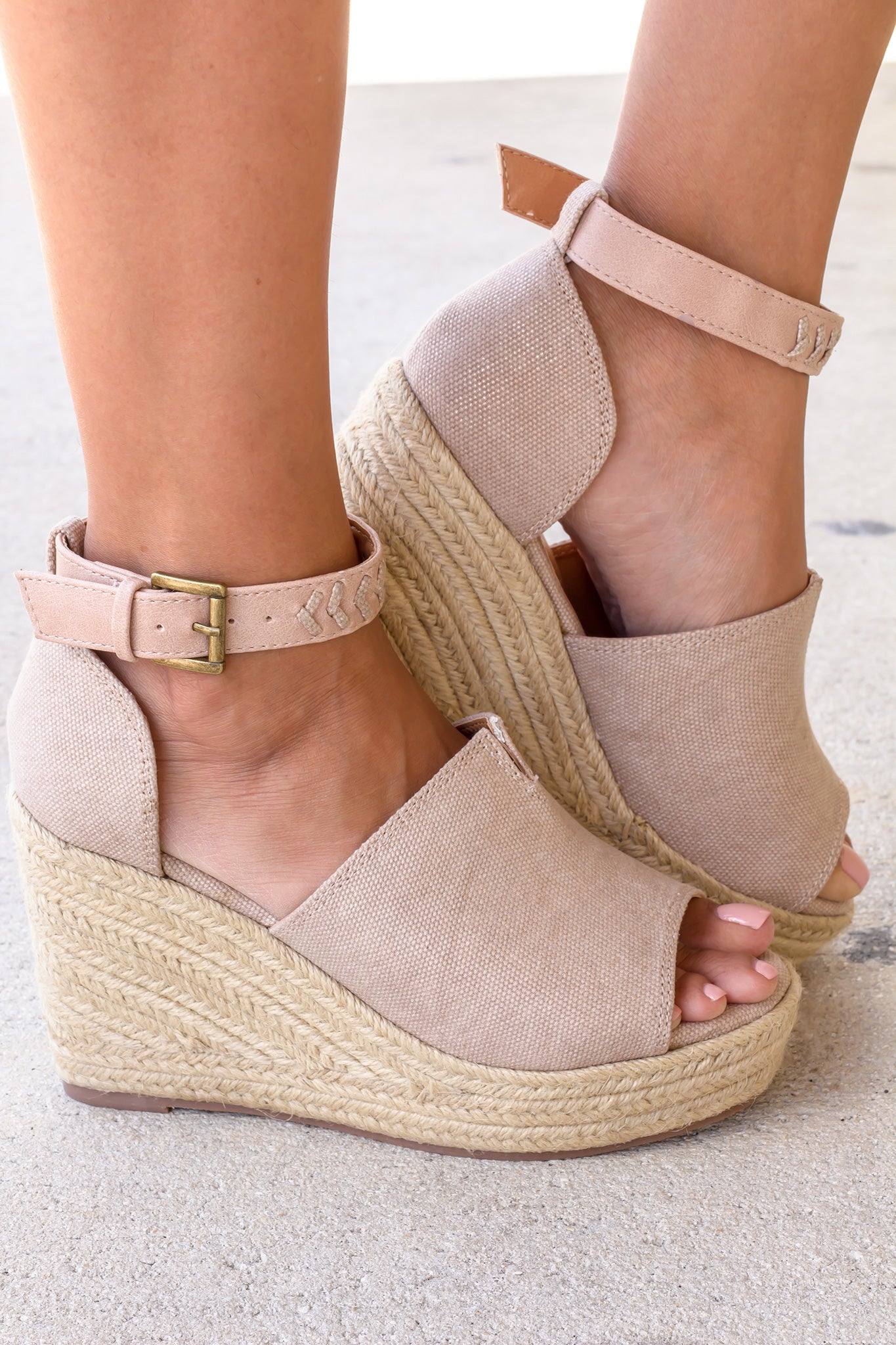 Leif Rose Gold Wedges