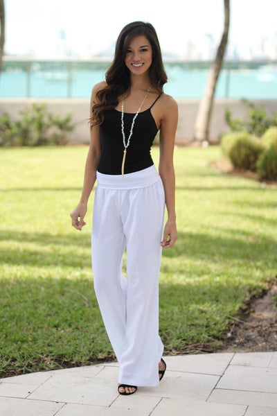 White Linen Pants