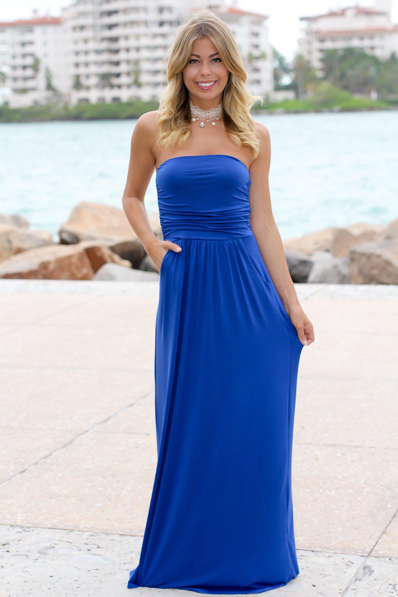 Wedding Strapless Dress With Pockets Royal Blue Strapless Maxi Dress With Pockets Maxi Dresses Saved By The Dress Wedding Strapless Dress With Pockets Royal Blue Strapless Maxi Dress With Pockets Maxi Dresses Saved By The Dress