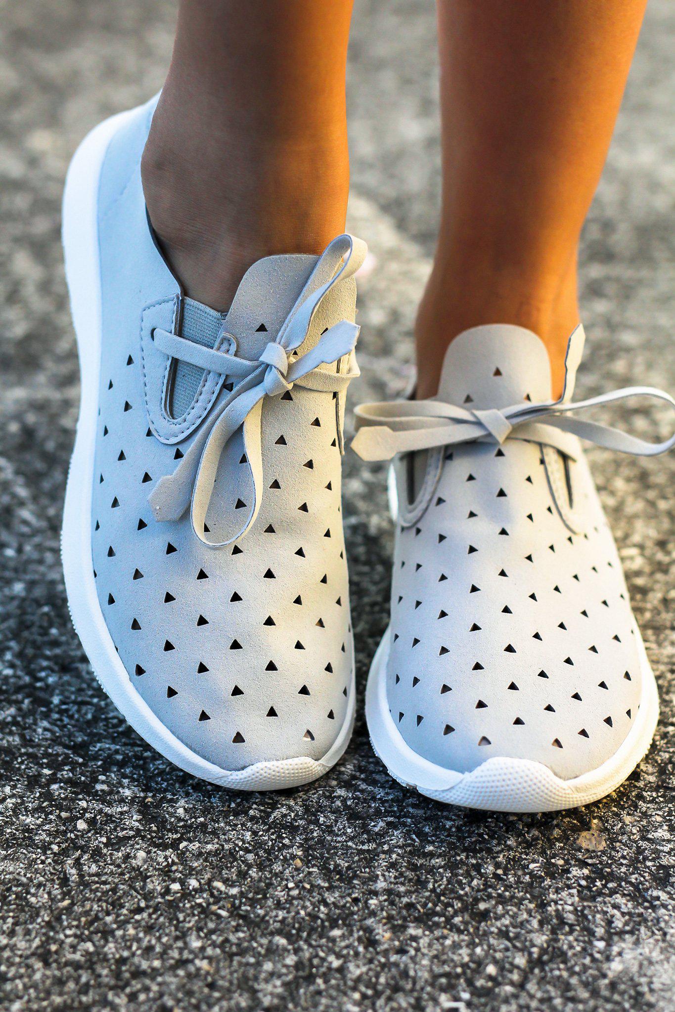 Marlum Light Gray Sneakers | Online Boutiques – Saved by the Dress