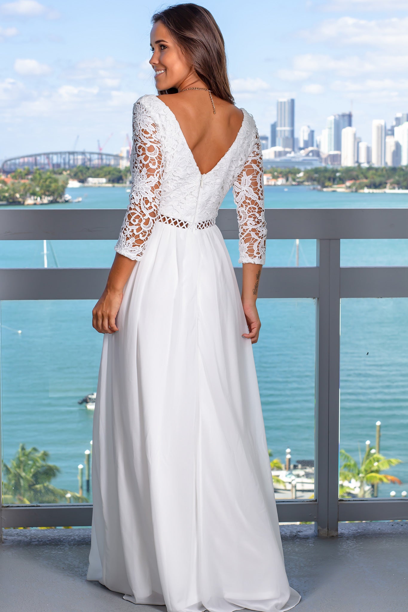 formal white maxi dress with sleeves White Crochet Top Maxi Dress with Sleeves formal white maxi dress with sleeves White Crochet Top Maxi Dress with Sleeves