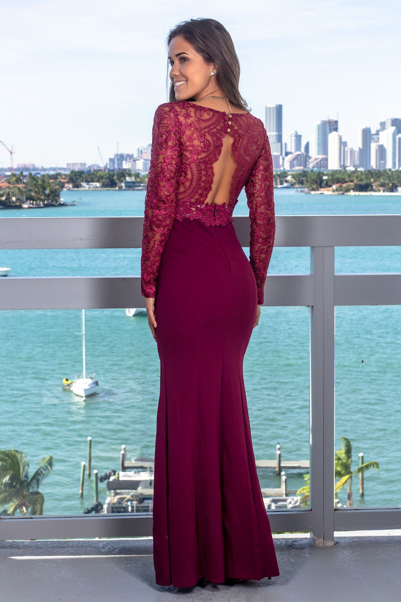 Wine Long Sleeve Maxi Dress | Maxi Dresses Saved by the Dress Wine Long Sleeve Maxi Dress | Maxi Dresses Saved by the Dress