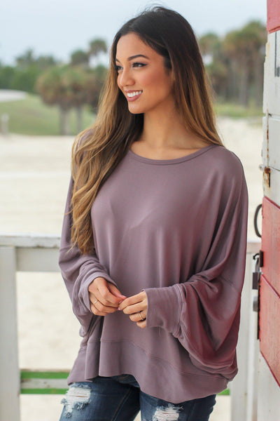 Midnight Oversized Top with Open Back