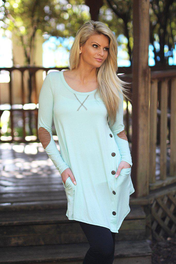 Mint Button Top with Pockets | Mint Top | Button Up Top – Saved by the ...