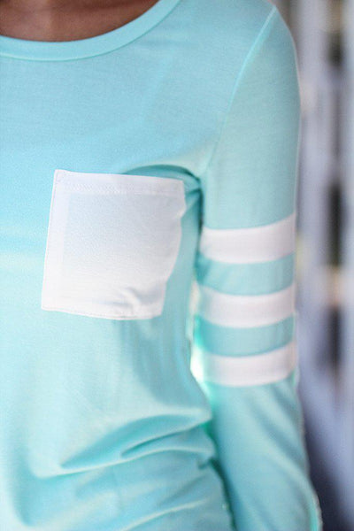 Mint Top With Pocket