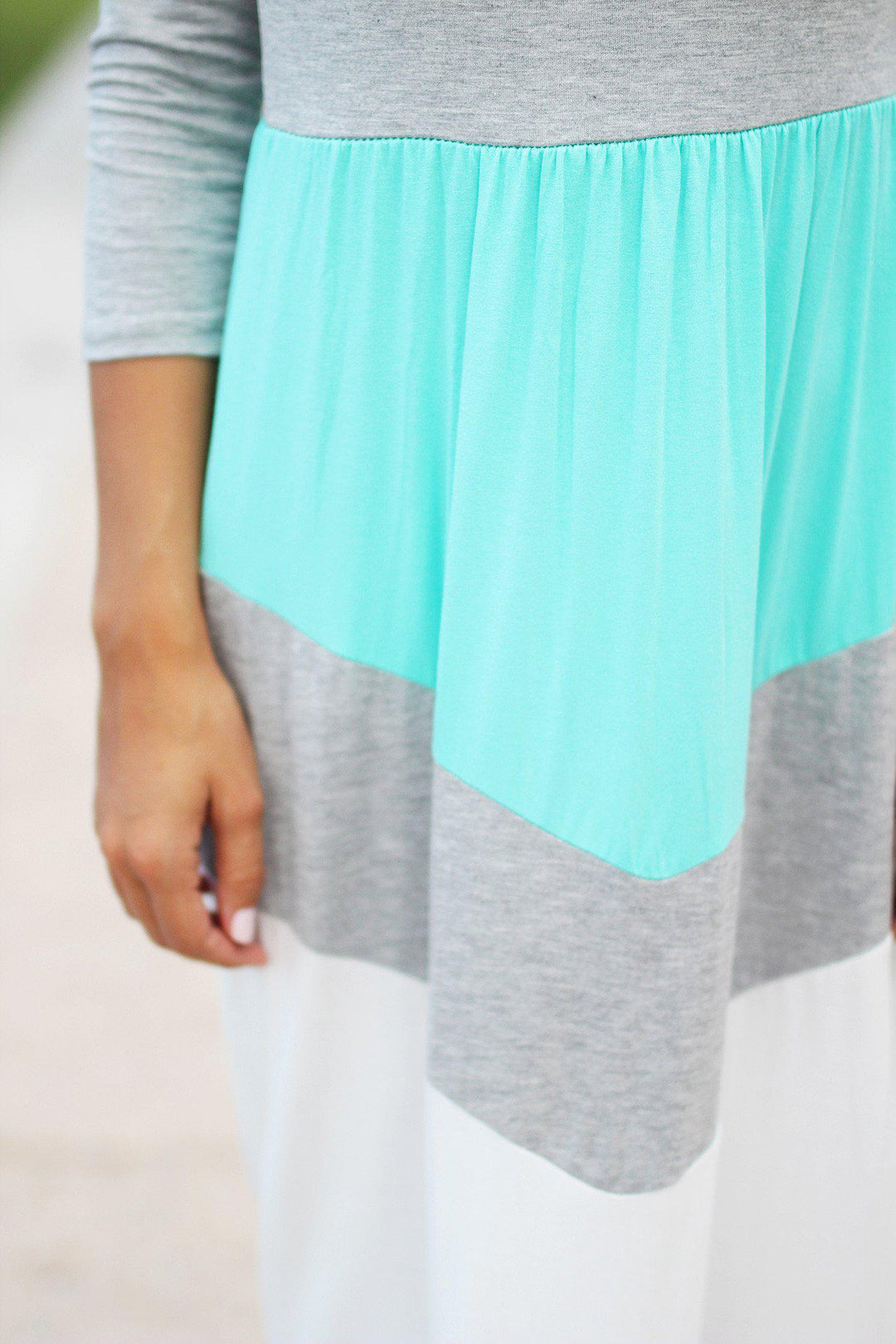 Mint and Gray Chevron Maxi Dress | Maxi Dresses  Saved by the Dress
