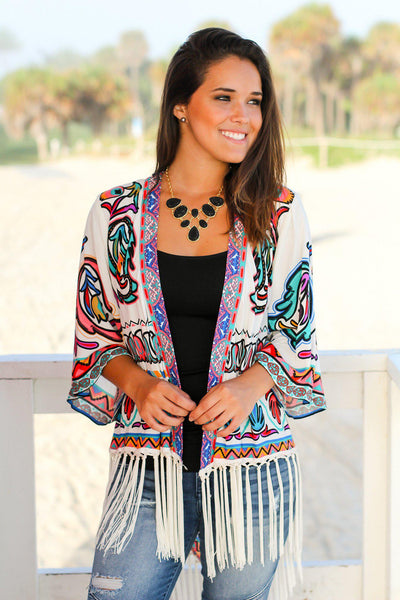 Multi-Color Kimono