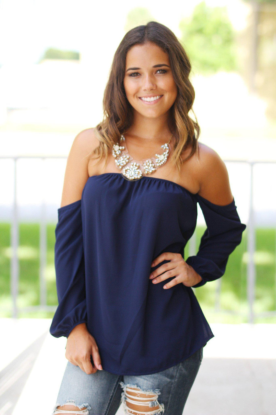 Navy_Long_Sleeve_Off_Shoulder_