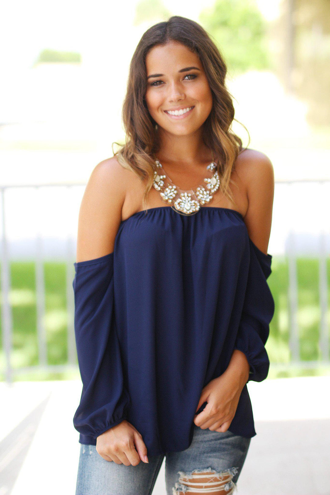 Navy_Long_Sleeve_Off_Shoulder_