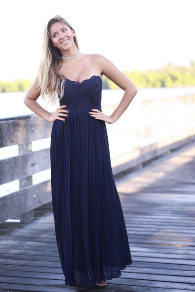 Navy maxi dress