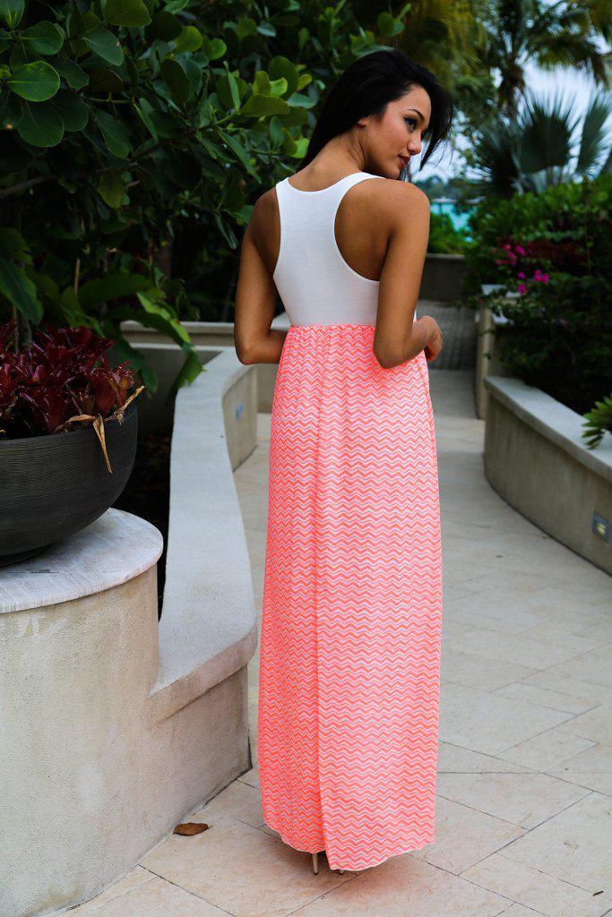 chevron bodycon maxi dress Sunset Plans Chevron Crochet Maxi Dress in Ivory | Size: L | Knit Fabric main image 0