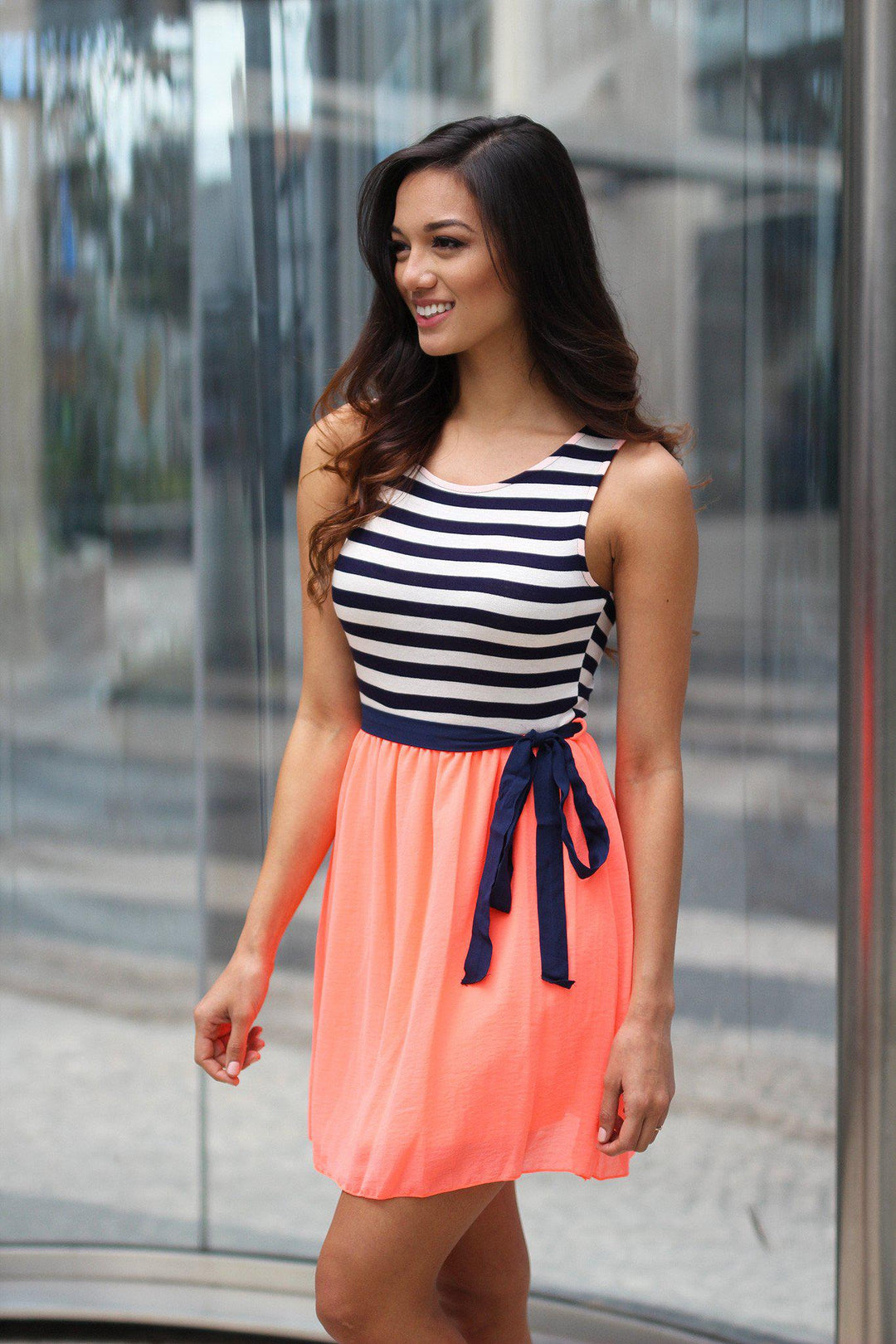 white christmas dresses NEON CUTOUT SIDE STRAPPY DRESS – Haute & Rebellious main image 1