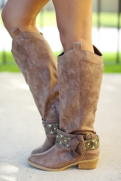 Taupe boots 