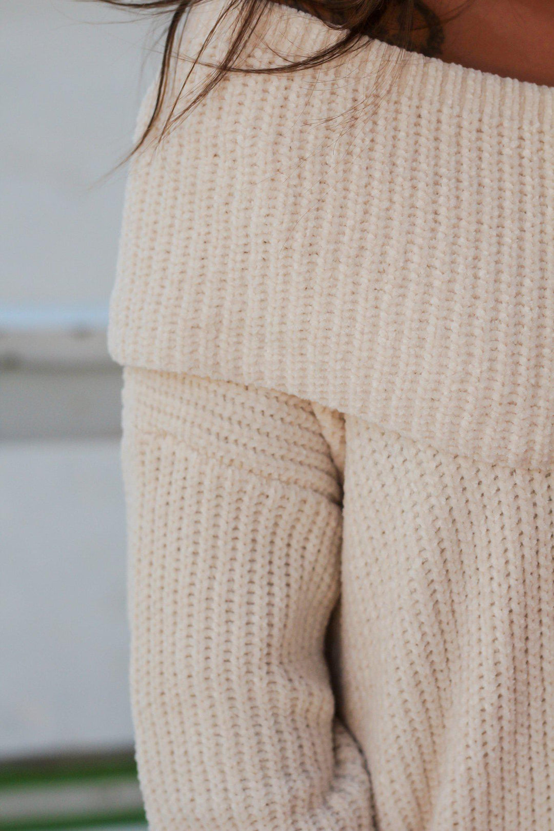 Cream Off Shoulder Knit Sweater | Sweaters Saved by the Dress Cream Off Shoulder Knit Sweater | Sweaters Saved by the Dress