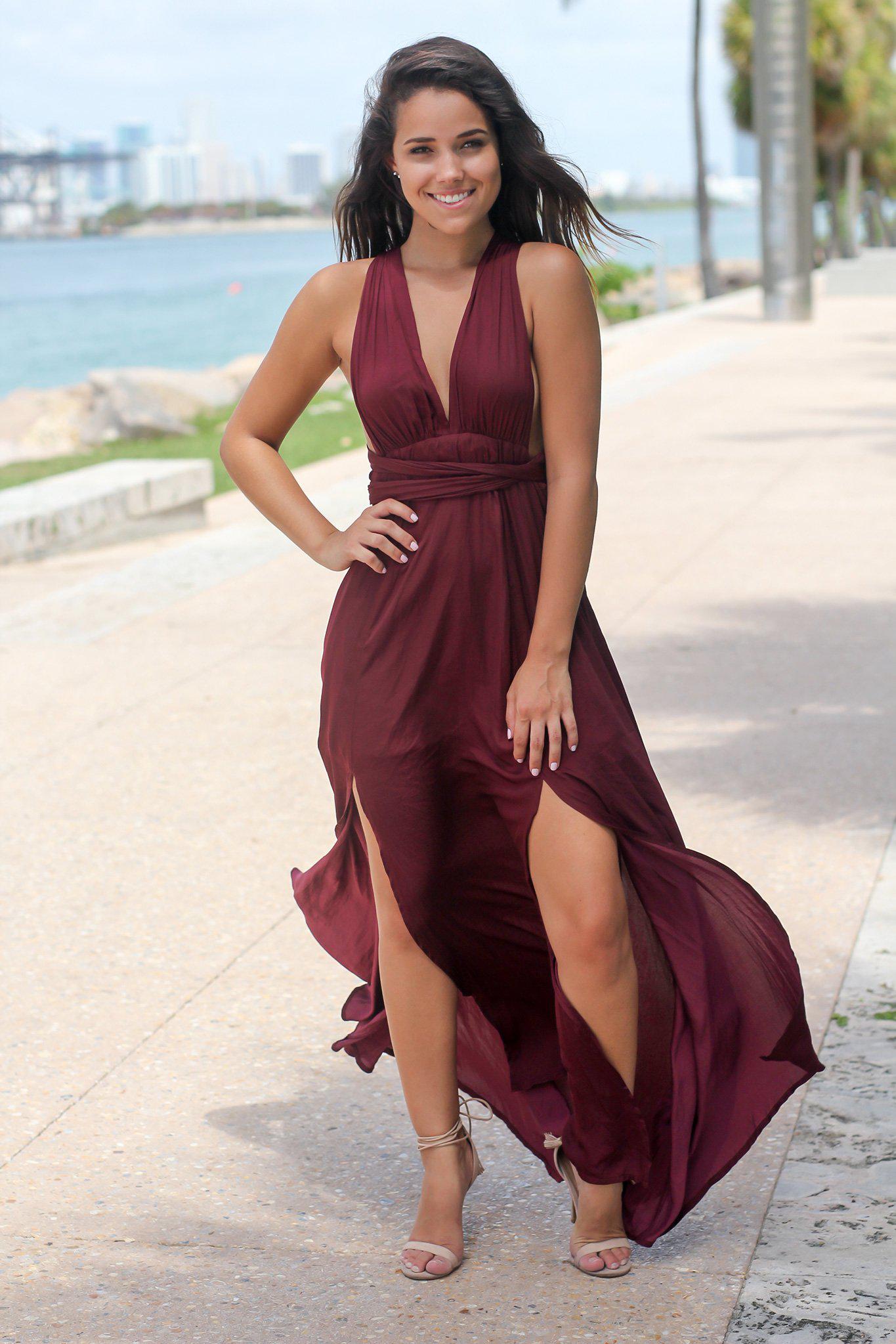 Ox Blood Maxi Dress