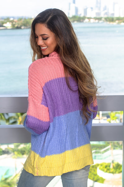 Pastel Striped Knit Sweater