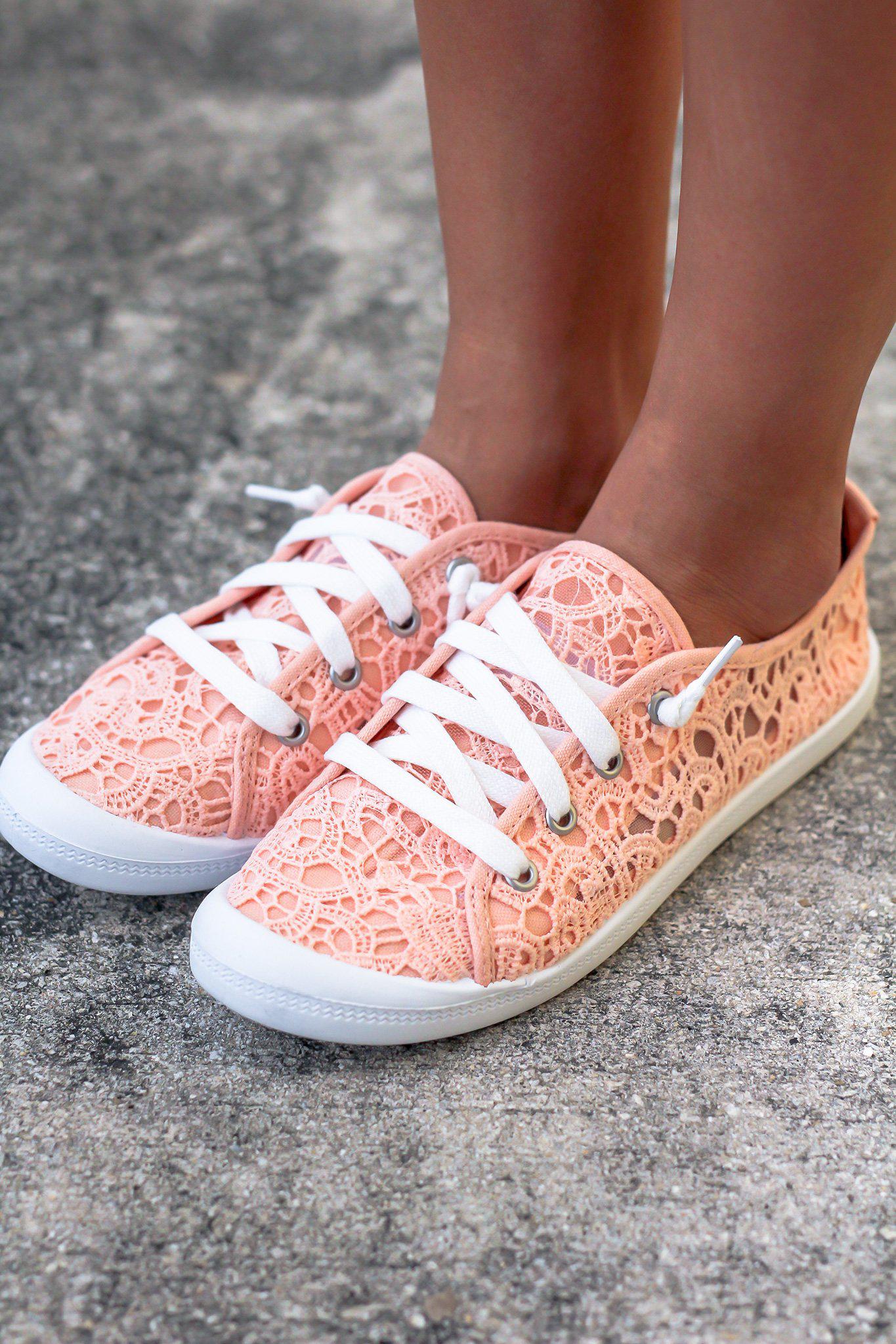Charley Peach Sneakers | Online Boutiques â Saved by the Dress