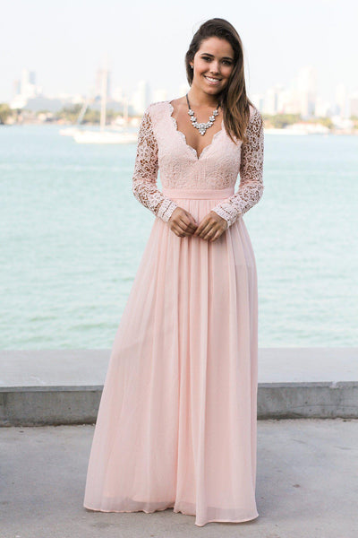 Pink Crochet Maxi Dress with Open Back