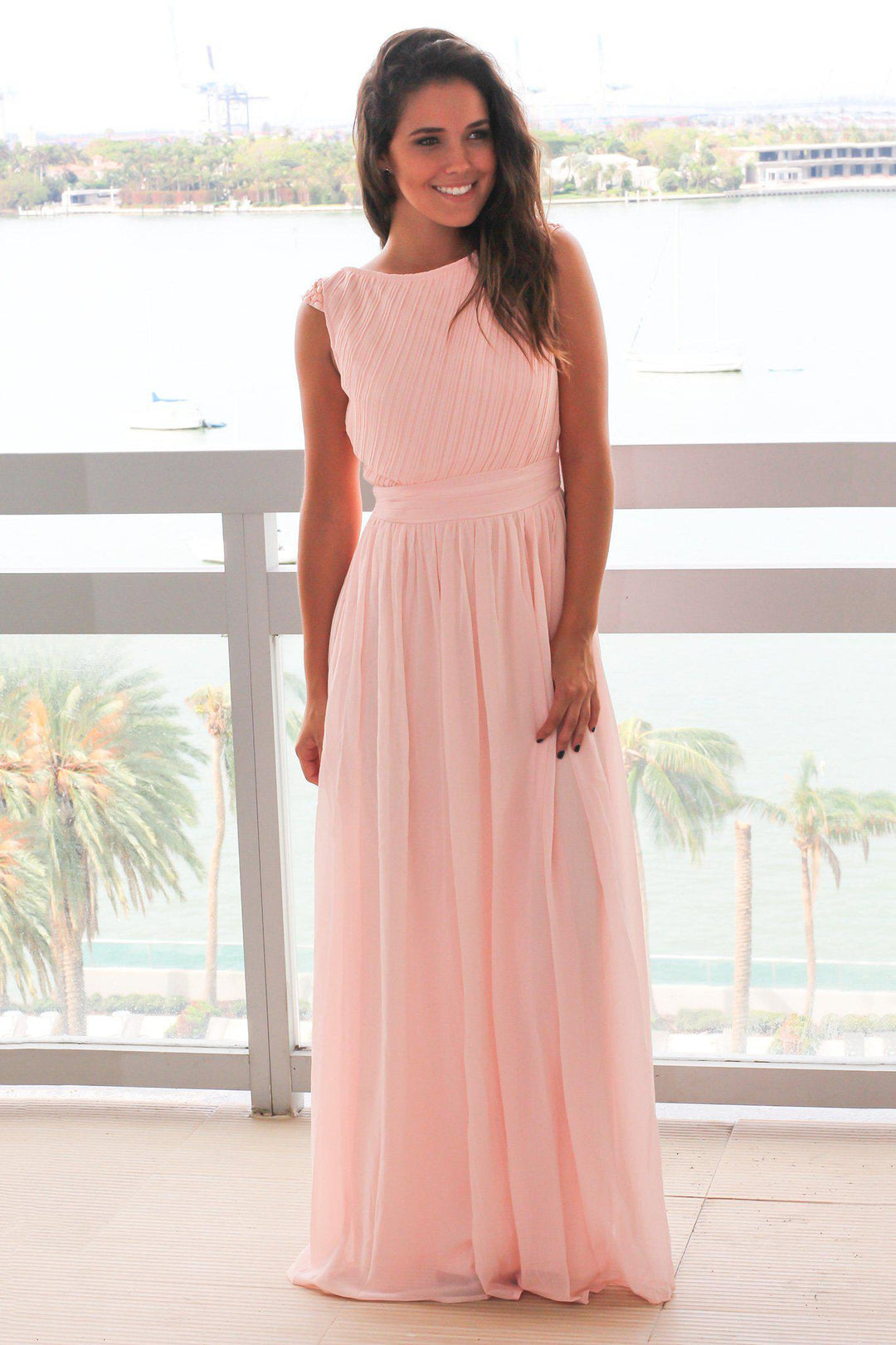 Pink Maxi Dress with Jewel Sleeve Detail | Maxi Dresses Saved by the Dress Pink Maxi Dress with Jewel Sleeve Detail | Maxi Dresses Saved by the Dress