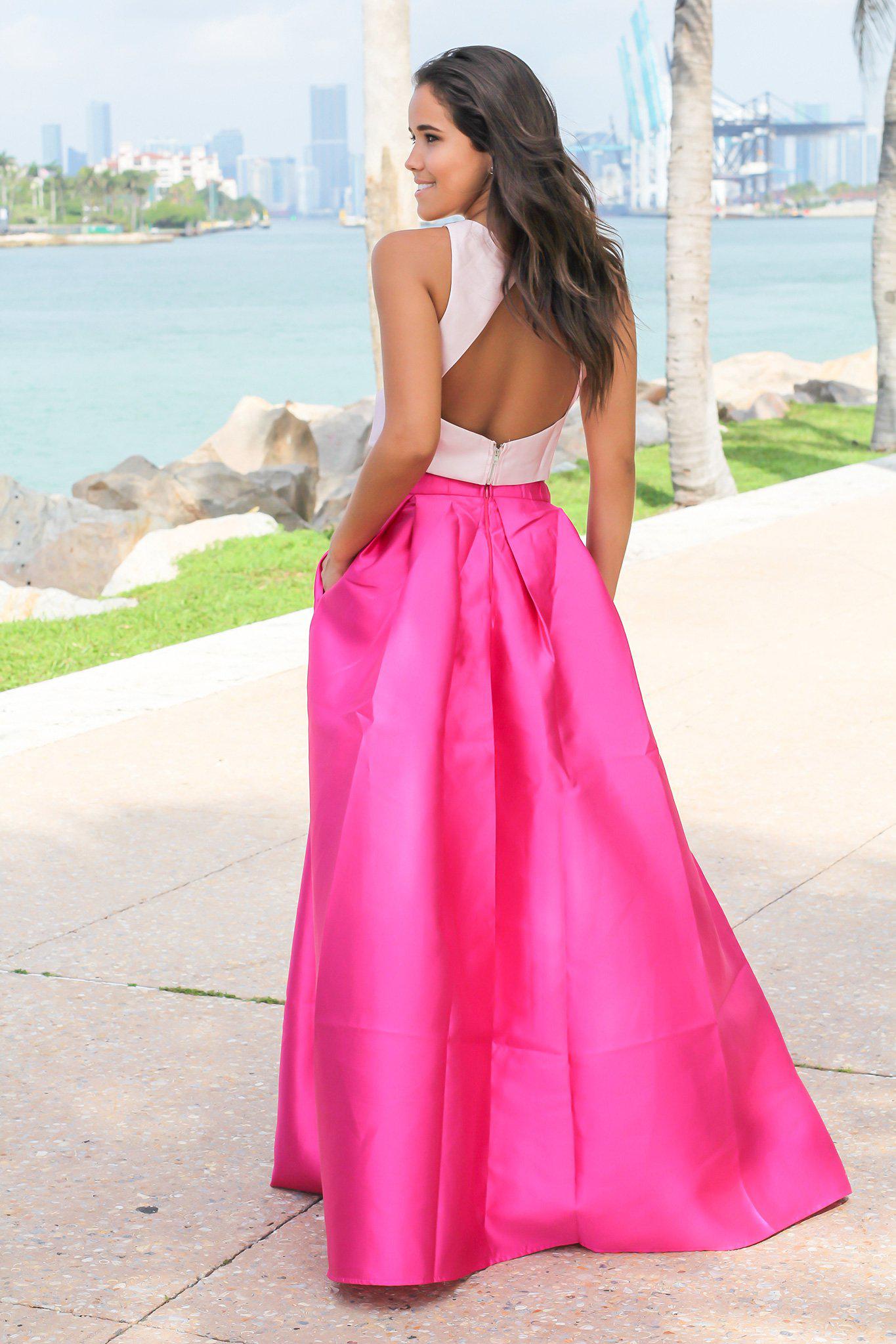 Pink and Magenta Two Piece Set