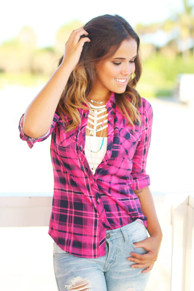 Plaid Top