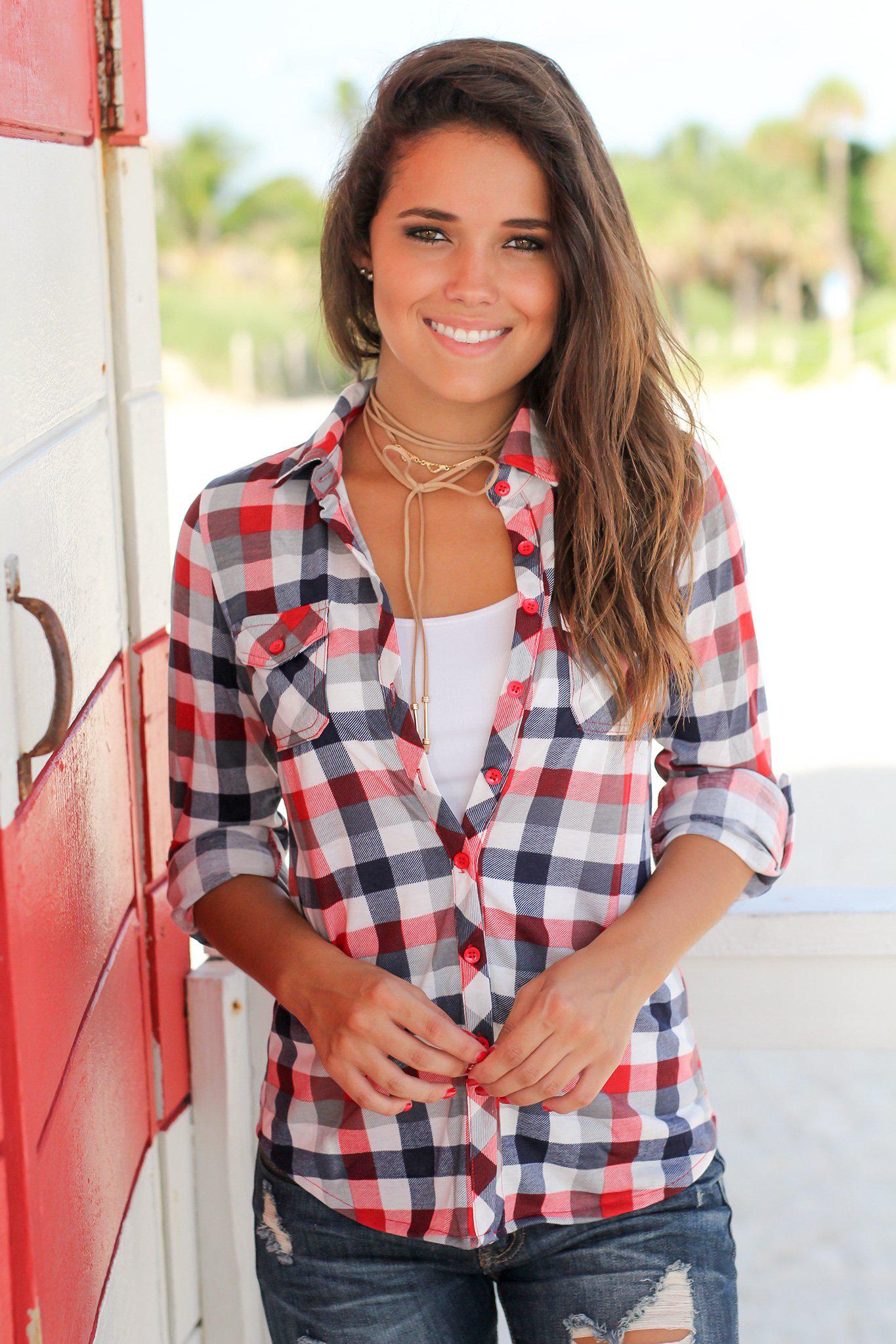 Plaid Top