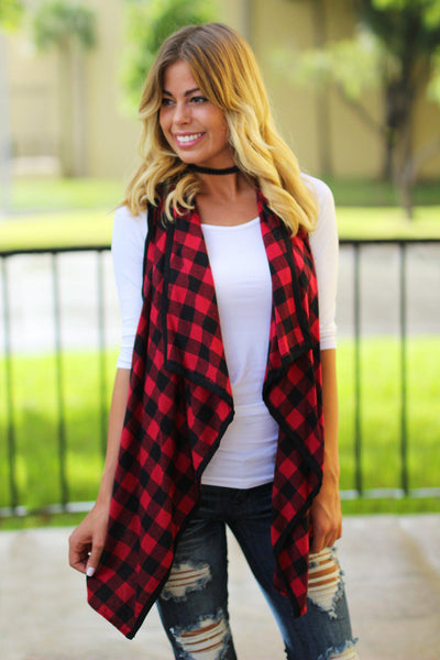 red cute vest
