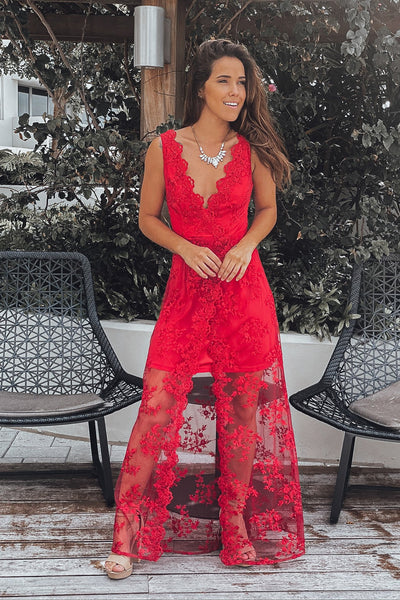 Red Embroidered Maxi Dress | Maxi Dresses Saved by the Dress Red Embroidered Maxi Dress | Maxi Dresses Saved by the Dress
