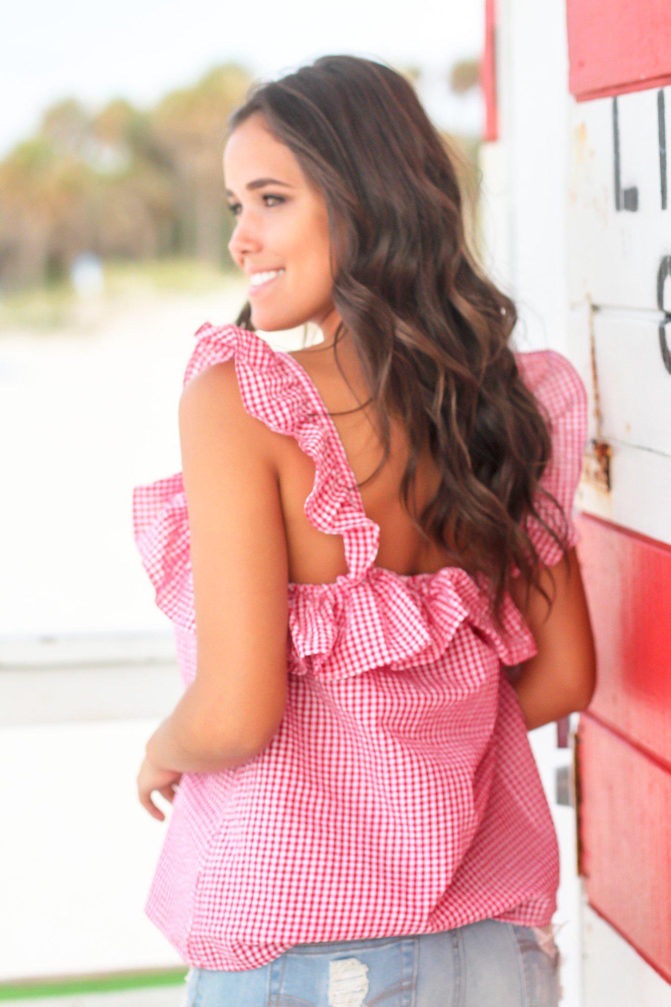 Red Gingham Top