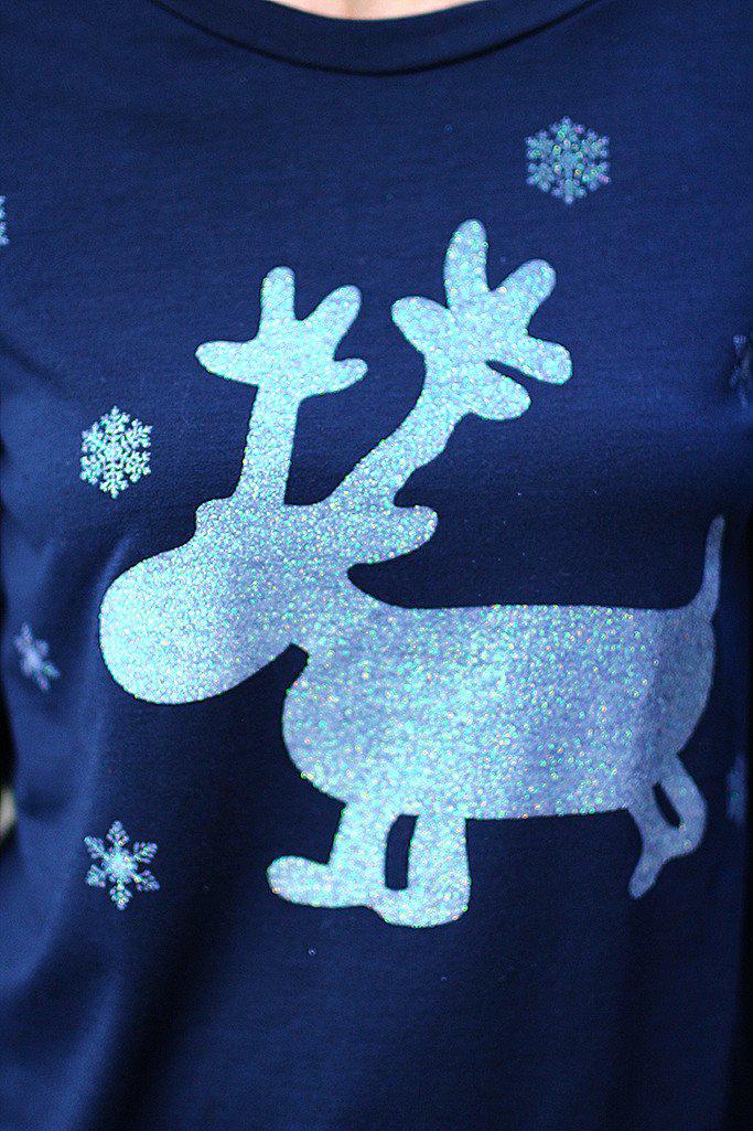 Navy Reindeer Sweater