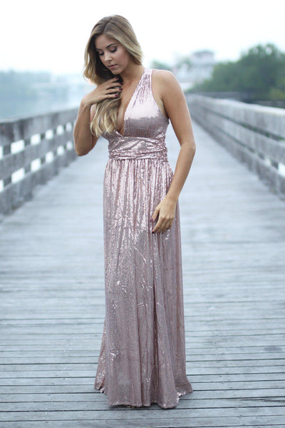 Sequined Maxi Dress