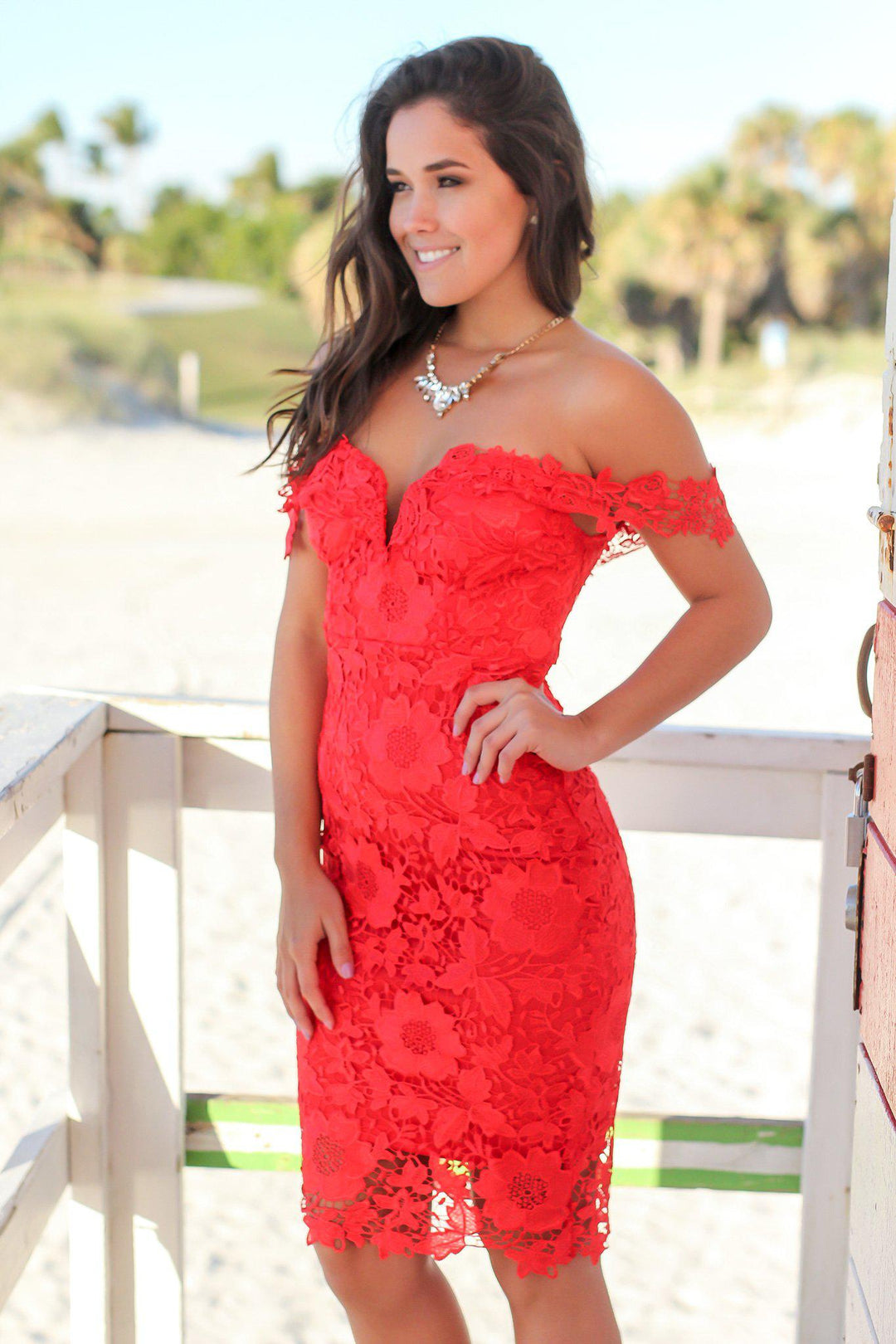 fitted lace wedding dress Lantana Rose