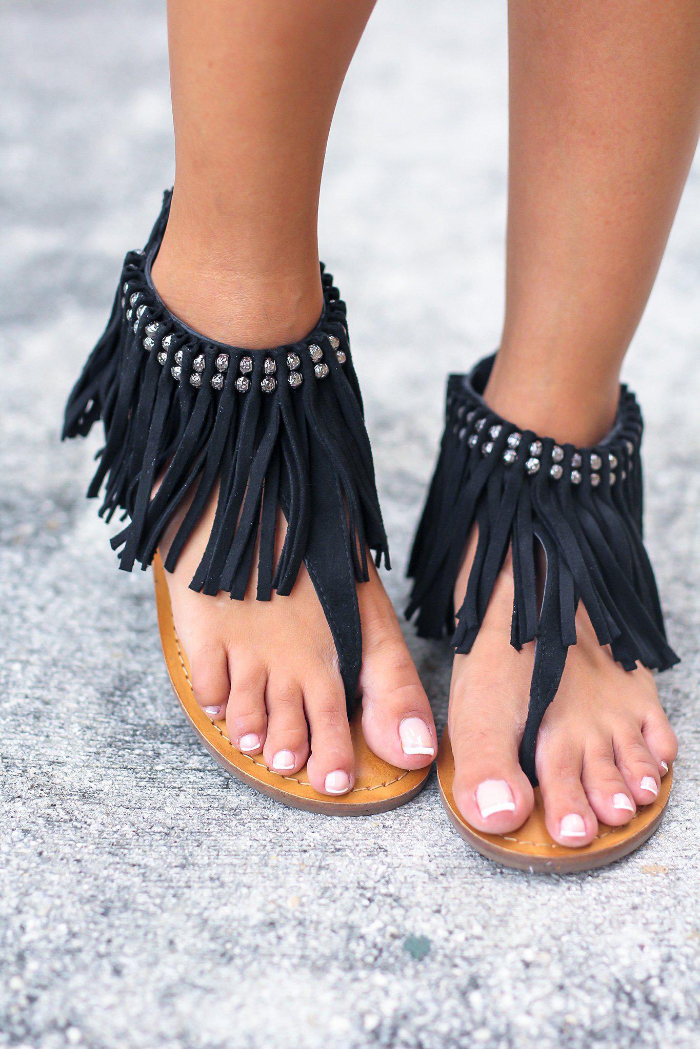 Solene Black Sandals